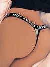 ZASUWA Female Letter Print Lace T-back Panties