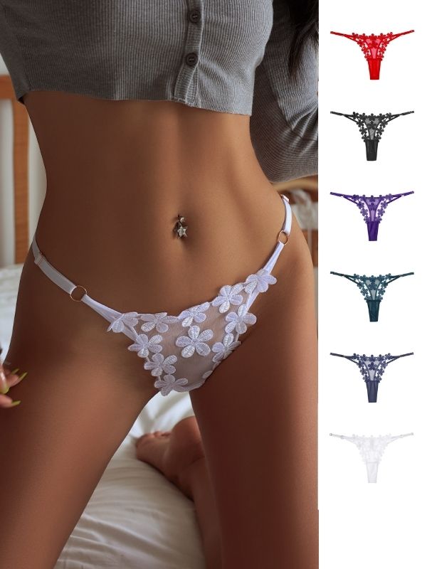 سراويل داخلية نسائية من ZASUWA مزينة بالدانتيل على شكل حرف T من الخلف 