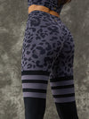 ZASUWA Female Leopard Print Scrunch Bum Spandex Gym Booty Shorts