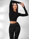 ZASUWA Female High-waist Fishnet Knitted Seamless Leggings