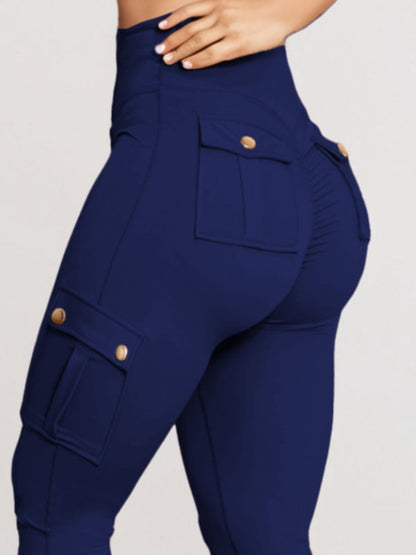 Pocket Scrunch Bum High-rise Cargo Style Leggings