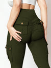ZASUWA Female Pocket Scrunch Bum High-rise Cargo Style Leggings