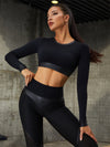 ZASUWA Fly Eye Contrast Color High-rise Hip-lift Sportswears