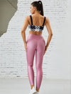 ZASUWA Female Sexy Stylish PU High Waist Print Sportswear