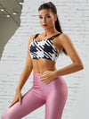 ZASUWA Female Sexy Stylish PU High Waist Print Sportswear