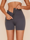 High Waist Corset Shorts-SHORTS-ZASUWA-Dark Gray-XS-ZASUWA