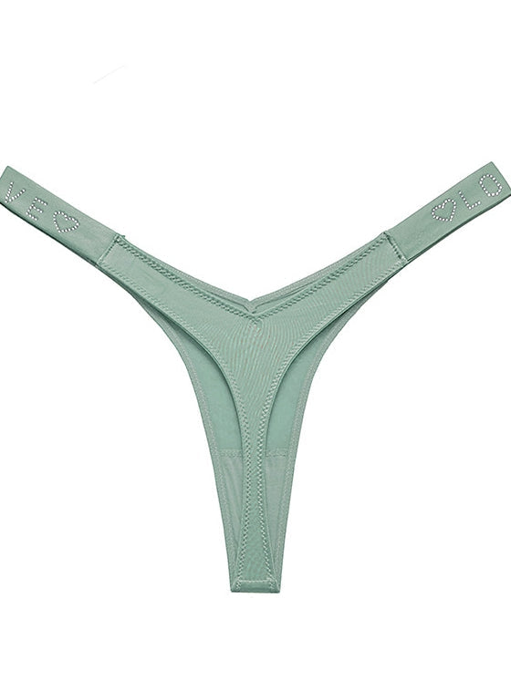 Sparkling Diamond Ice-silk Sports Panties