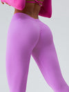 ZASUWA Female Deep V Back Scrunch Bum Leggings