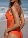 ZASUWA Female Sexy Mesh Tailoring Cutout One Piece