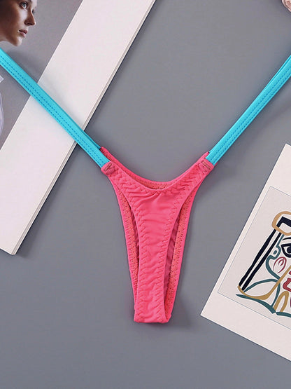 Contrast Color T-back Panties