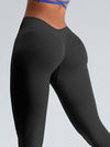 ZASUWA Female Deep V Back Scrunch Bum Leggings