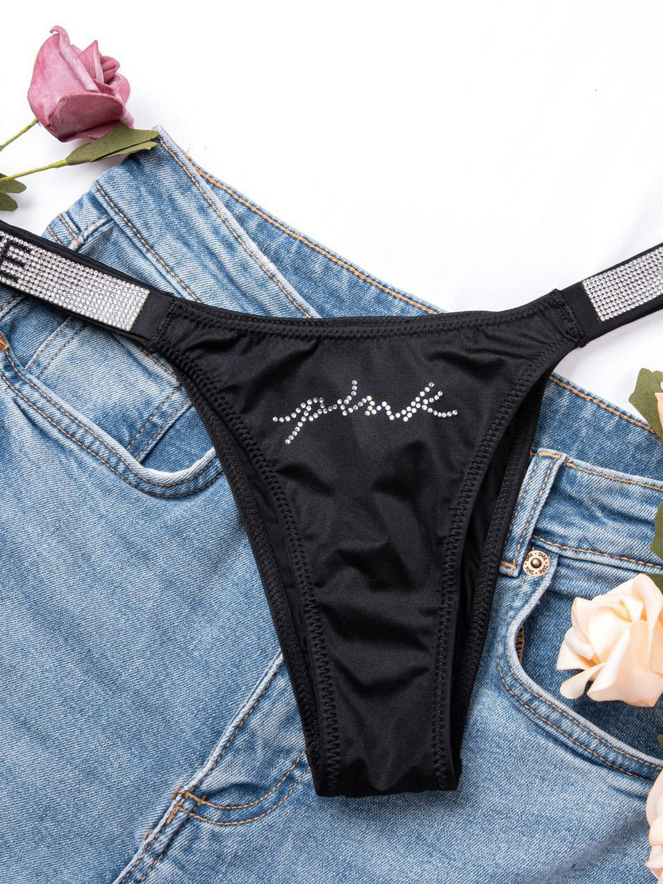V Back Dazling Diamond Panties