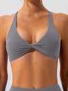 ZASUWA Female Twist Cross Back Sports Bras
