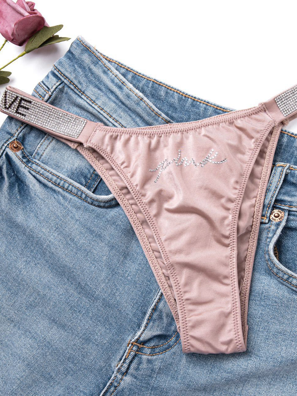V Back Dazling Diamond Panties