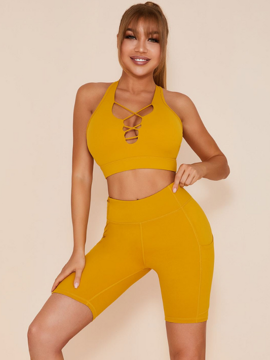 Solid Color Elastic Tight Suits-ZASUWA-Gold-S-ZASUWA COLORFUL HOLIDAY